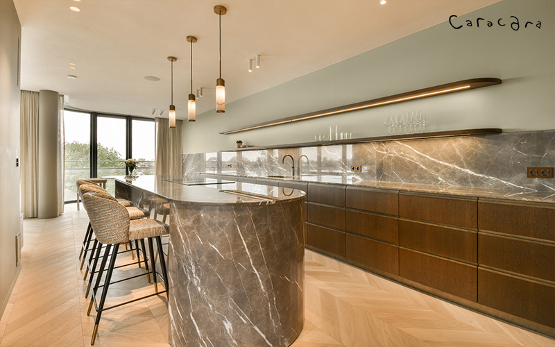 Home bar with customised bar stools
